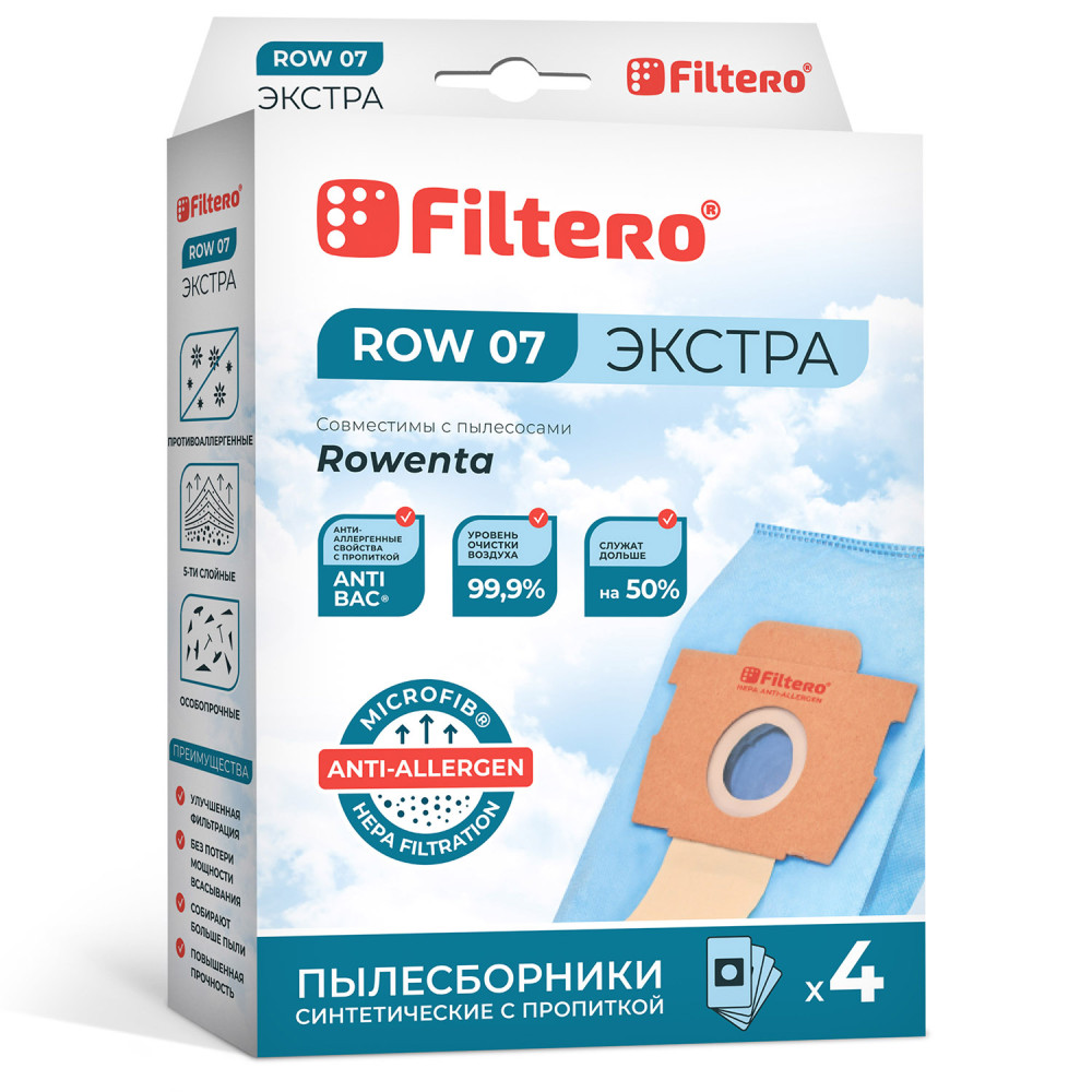 Мешок-пылесборник Filtero ROW 07(4) ЭКСТРА для пылесосов Samsung Мешок-пылесборник Filtero ROW 07(4) ЭКСТРА для пылесосов Samsung