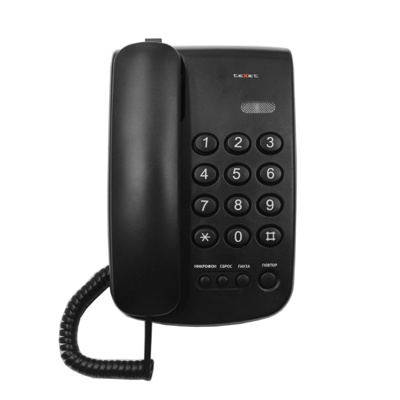 Проводной телефон TeXet TX-241 Black (чёрный) 