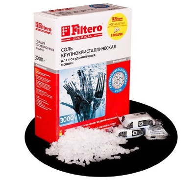 Filtero МЕГА-СОЛЬ для посудомоечных машин   3кг.+3 таблетки д/ПММ, арт. 717