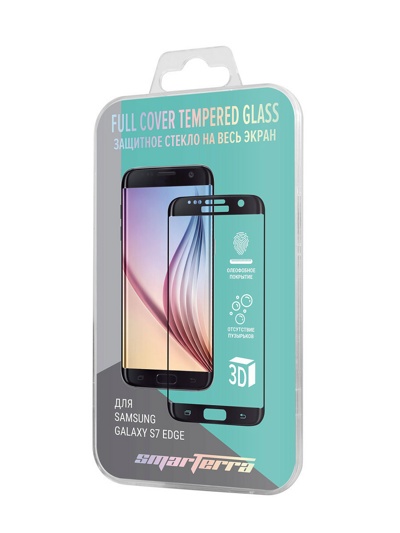 Защитное стекло для samsung S7 Edge Smarterra Electroplating Full Cover Glass (черное)