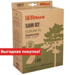 Filtero SAM 02 ECOLine XL, Мешки - Пылесборники 10 шт + микрофильтр, бумажные - фото