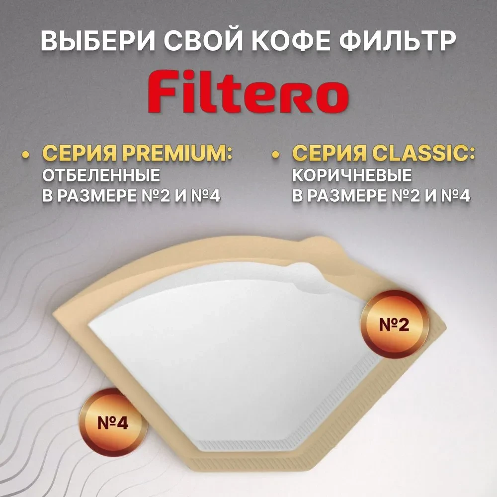 Filtero фильтры для кофе №4/40 белые