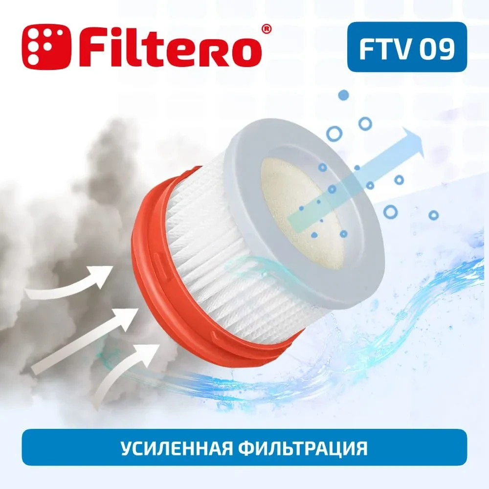 Filtero FTV 09 фильтр HEPA для пылесоса Xiaomi Dreame V8, V9, V10, V11, V12, V12 Pro, XR, V16