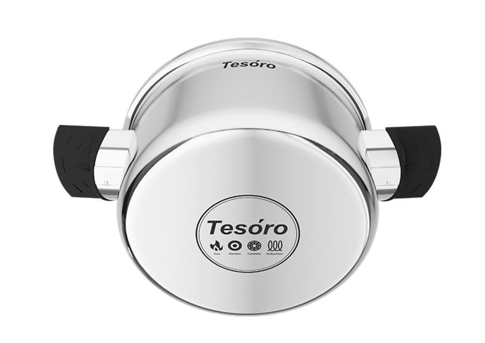 Кастрюля Tesoro Siena КС421 со стеклянной крышкой КС421 2,1л