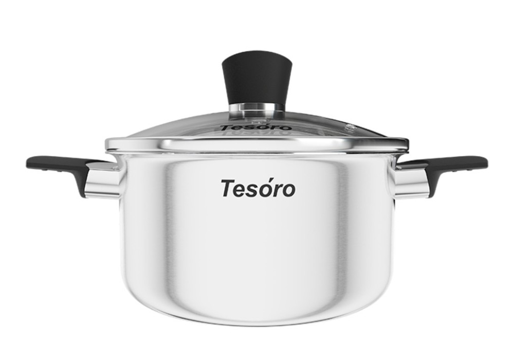 Кастрюля Tesoro Siena со стеклянной крышкой КС415 1,5л 