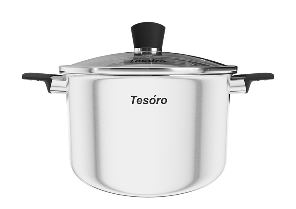 Кастрюля Tesoro Siena КС448 со стеклянной крышкой КС448 4,8л