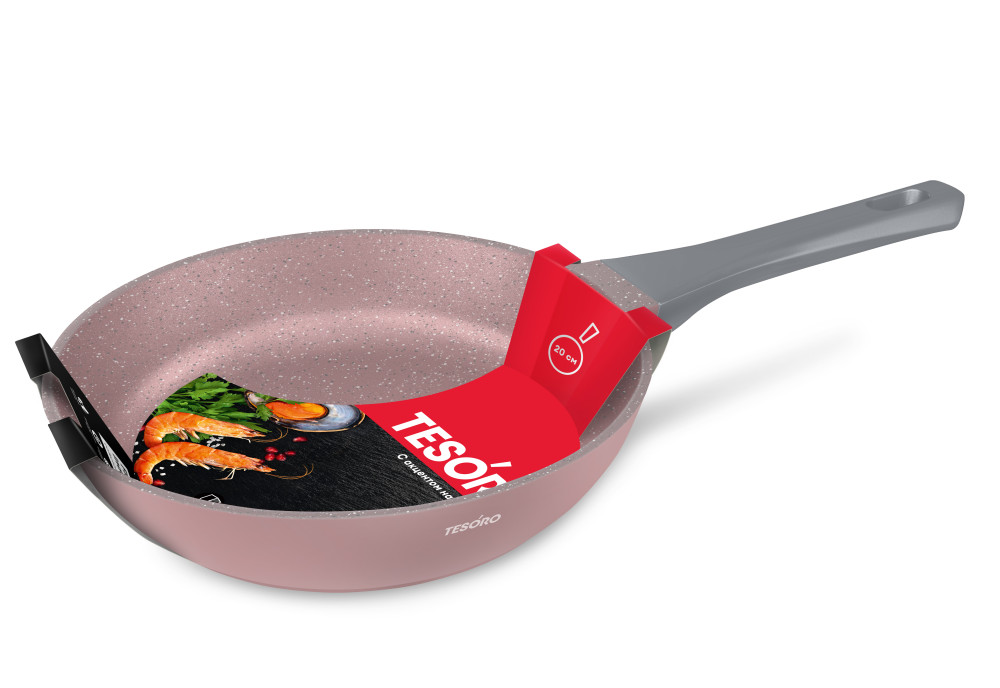 Сковорода Tesoro Florence Induction total pink TF1620tpi 20см