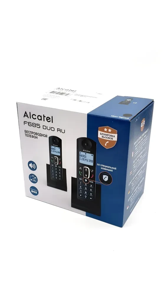 Радиотелефон ALCATEL F685 DUO (черный)