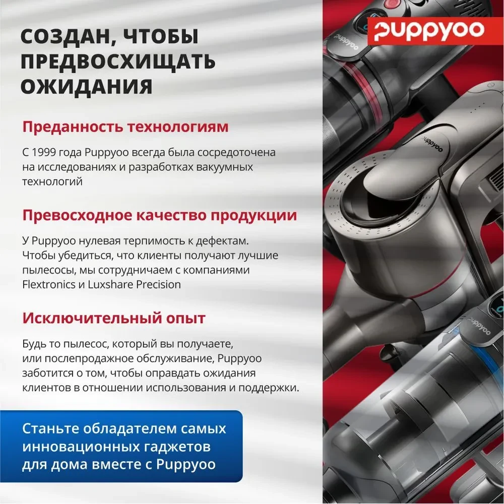 Пылесос Puppyoo T12 Pure