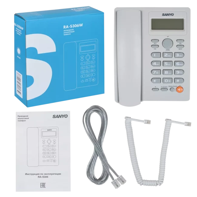 Проводной телефон Sanyo RA-S306W белый