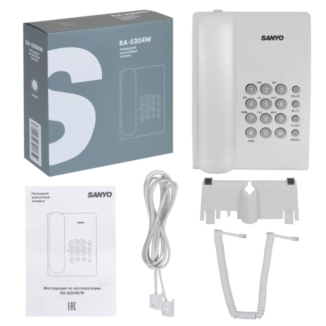Проводной телефон Sanyo RA-S204W белый