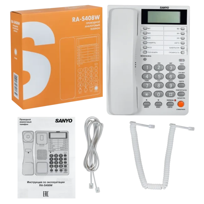 Проводной телефон Sanyo RA-S408W белый
