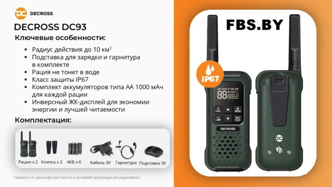 Радиостанция Decross DC93