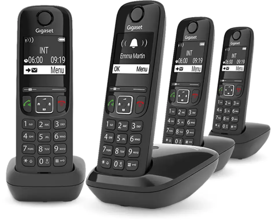 Радиотелефон Gigaset AS690A QUAD (черный)