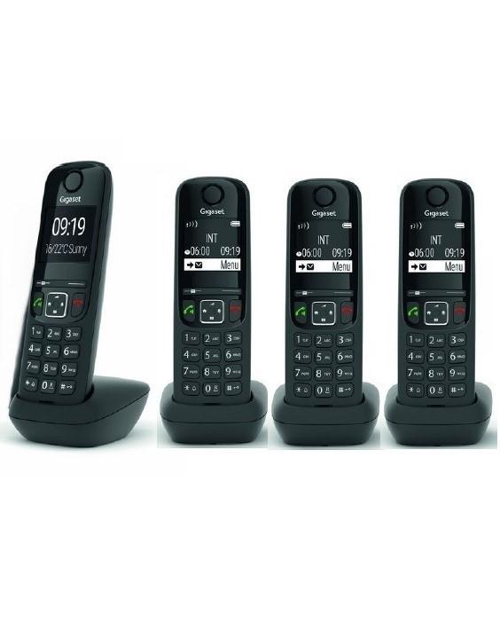 Радиотелефон Gigaset AS690A QUAD (черный)