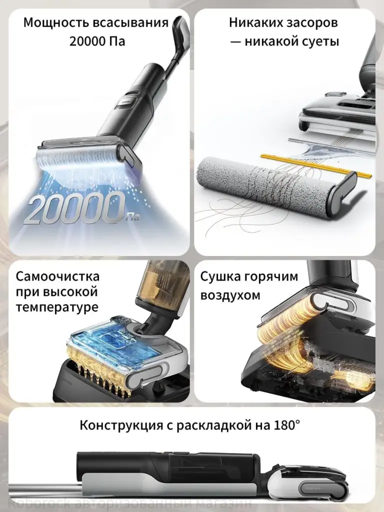 Вертикальный моющий пылесос Roborock Morph F25 WD5M1A (черный)