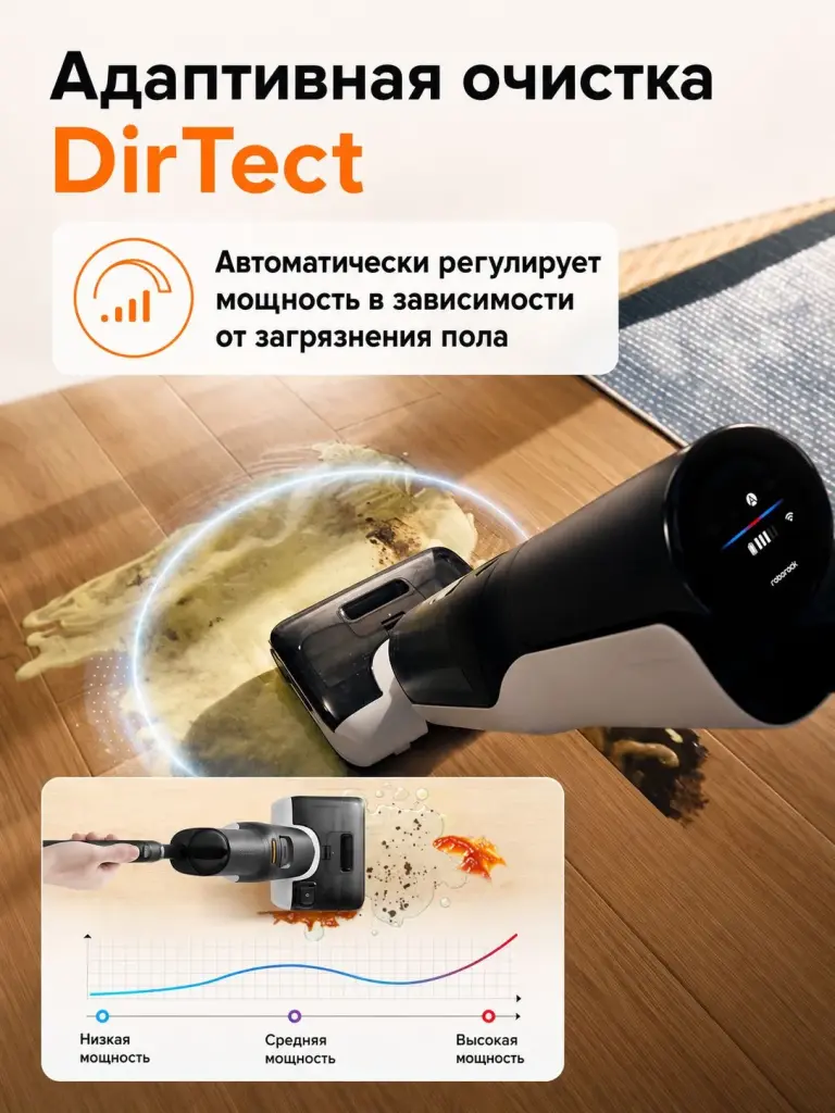 Вертикальный моющий пылесос Roborock Morph F25 WD5M1A (черный)
