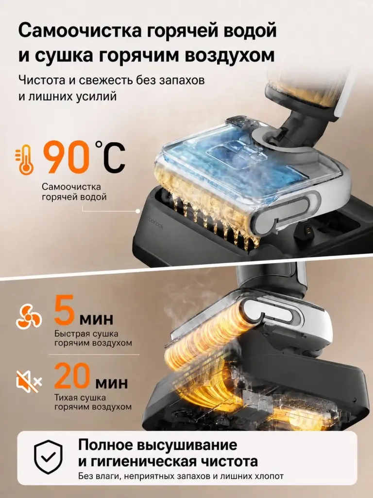 Вертикальный моющий пылесос Roborock Morph F25 WD5M1A (черный)