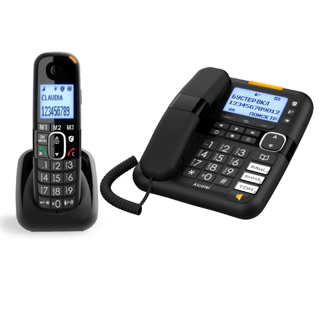 Радиотелефон ALCATEL R100 COMBO черный