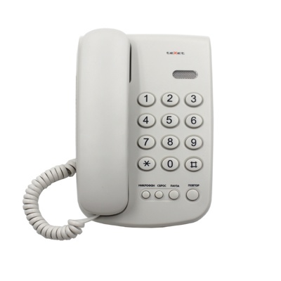 Проводной телефон TeXet TX-241 White (светло-серый) - фото2