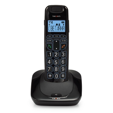 Радиотелефон TeXet TX-D7505A (черный) Увеличенные кнопки и шрифт, громкий звук