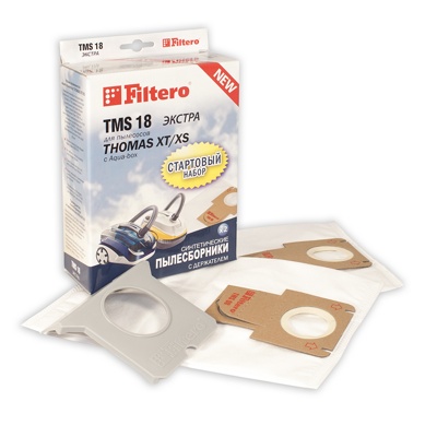 Мешки-пылесборники Filtero TMS 18 Экстра для пылесосов THOMAS XT/XS с системой Aqua-box, с держателем - фото2