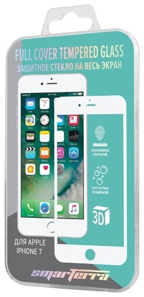 Защитное стекло для apple iPhone 7 Smarterra Full Cover TEMPERED Glass на весь экран (белое)