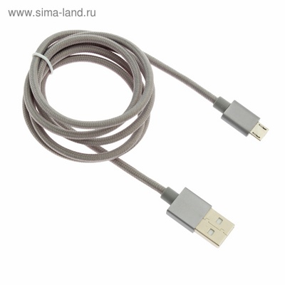 USB-кабель Smarterra STR-MU002 microUSB (1м, нейлон, серый)