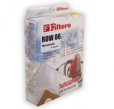 Мешок-пылесборник Filtero ROW 06(4) ЭКСТРА для пылесосов Rowenta - фото