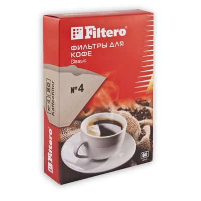 Filtero фильтры для кофе, №4/80, коричневые - фото