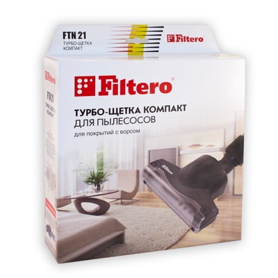 Filtero FTN 21 Компакт турбо-щётка универсальная насадка для пылесоса, 19 см. - фото