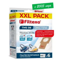 Мешки-пылесборники Filtero TMS 08 (6) XXL PACK Экстра для пылесосов THOMAS XT/XS с системой Aqua-box - фото