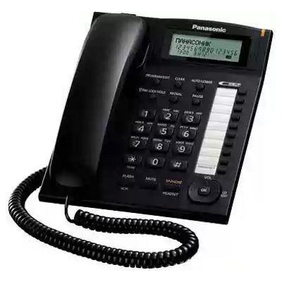 Телефон проводной Panasonic KX-TS2388RUB ЧЕРНЫЙ СТБ - фото