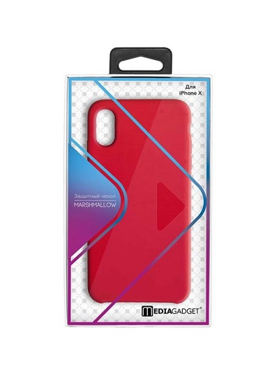Чехол-накладка Mediagadget Marshmallow для iPhone X красный - фото3