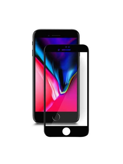 Защитное стекло для apple iPhone 7/8 MEDIAGADGET 3D Full cover glass (чёрная рамка) упаковка пластик - фото2