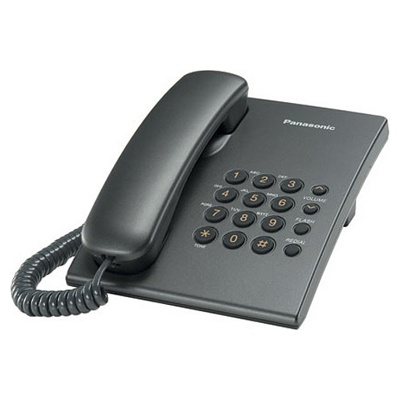 Телефон проводной Panasonic KX-TS2350RUT Титановый СТБ