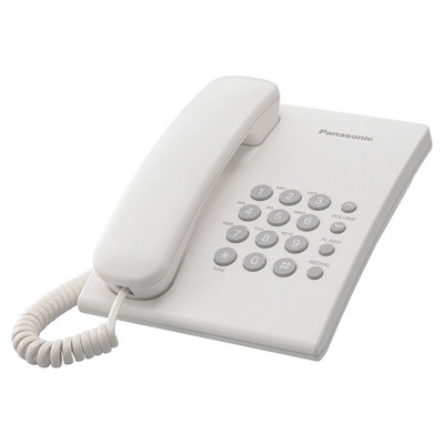Телефон проводной Panasonic KX-TS2350RUW Белый СТБ - фото