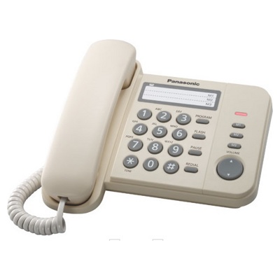 Телефон проводной Panasonic KX-TS2352RUJ Бежевый СТБ