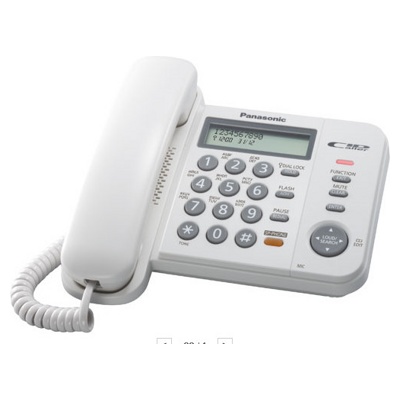Телефон проводной Panasonic KX-TS2358RUW Белый СТБ - фото