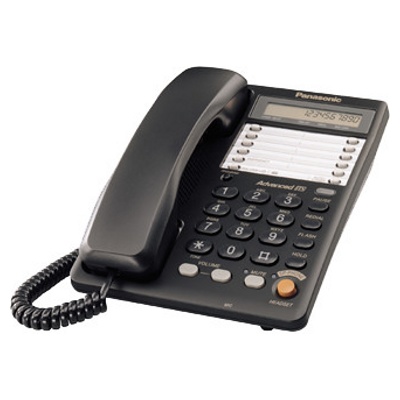 Телефон проводной Panasonic KX-TS2365RUB Черный СТБ - фото