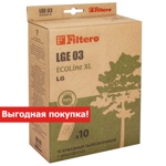 Filtero LGE 03 ECOLine XL, Мешки-пылесборники 10 шт + микрофильтр, бумажные - фото