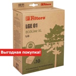 Filtero LGE 01 ECOLine XL, Мешки-пылесборники 10 шт + микрофильтр, бумажные - фото