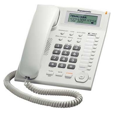 Телефон проводной Panasonic KX-TS2388RUW Белый СТБ