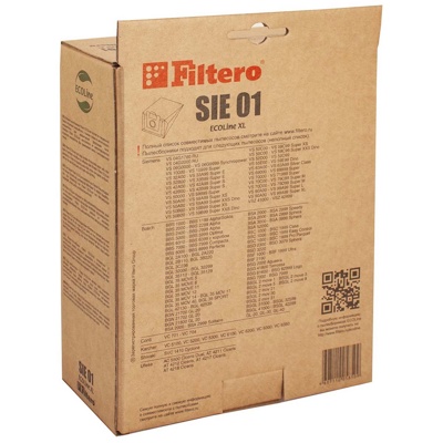 Filtero SIE 01 ECOLine XL, Мешки-пылесборники 10 шт + микрофильтр, бумажные
